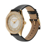 Michael Kors Harlowe Analog White Dial Black Leather Strap Watch For Women - MK2988 Authentic Buy Shop Now