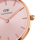 Daniel Wellington Petite Melrose Pink Dial Rose Gold Mesh Strap Watch For Women - DW00100368 Authentic Buy Shop Now