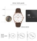Emporio Armani Minimalist Quartz White Dial Brown Leather Strap Watch For Men - AR11572 Authentic Buy Shop Now