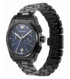 Emporio Armani Analog Chronograph Blue Dial Silver Steel Strap Watch For Men - AR11561 Authentic Buy Shop Now