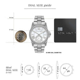Michael Kors Everest Three hand Silver Dial Silver Steel Strap Watch For Women - MK7403 Authentic Buy Shop Now