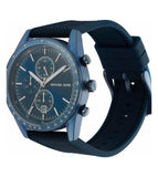 Michael Kors Accelerator Chronograph Blue Dial Blue Nylon Strap Watch for Men - MK9142 Authentic Buy Shop Now