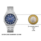 Guess Asset Quartz Blue Dial Silver Steel Strap Watch For Men - GW0575G4 Authentic Buy Shop Now