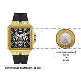 Guess Leo Multifunction Black Dial Black Silicone Strap Watch For Men - GW0637G2 Authentic Buy Shop Now