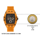 Guess Phoenix Multifunction Black Dial Orange Rubber Strap Watch For Men - GW0203G10 Authentic Buy Shop Now