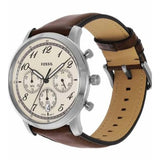 Fossil Neutra Chronograph White Dial Brown Leather Strap Watch for Men - FS6022 Authentic Buy Shop Now