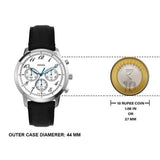 Fossil Neutra Chronograph White Dial Black Leather Strap Watch for Men - FS6023 Authentic Buy Shop Now