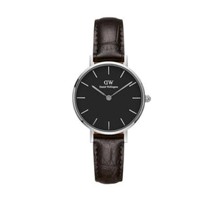 Daniel Wellington Classic Petite York Black Dial Brown Leather Strap Watch For Women - DW00100238 Authentic Buy Shop Now