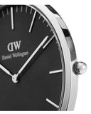 Daniel Wellington Classic Sheffield Black Dial Black Leather Strap Watch For Men - DW00100133 Authentic Buy Shop Now