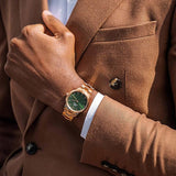Daniel Wellington Iconic Link Emerald Green Dial Rose Gold Steel Strap Watch For Women - DW00100419 Authentic Buy Shop Now