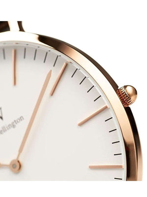 Daniel Wellington Classic Bristol White Dial Brown Leather Strap Watch For Men - DW00100009 Authentic Buy Shop Now