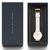 Daniel Wellington Petite Bondi White Dial White Leather Strap Watch for Women - DW00100189 Authentic Buy Shop Now