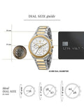 Maserati Stile Chronograph White Dial Two Tone Steel Strap Watch For Men - R8873642009 Authentic Buy Shop Now