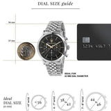 Maserati Epoca Chronograph Black Dial Silver Steel Strap Watch For Men - R8873618017 Authentic Buy Shop Now