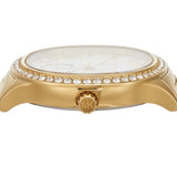 Michael Kors Sage Three-Hand Mother of Pearl White Dial Gold Steel Strap Watch for Women - MK4805 Authentic Buy Shop Now