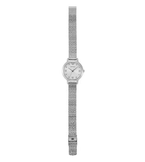 Emporio Armani Cleo Silver Dial Silver Mesh Strap Watch for Women - AR11584 Authentic Buy Shop Now
