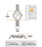 Emporio Armani Cleo Silver Dial Silver Mesh Strap Watch for Women - AR11584 Authentic Buy Shop Now