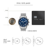 Michael Kors Hutton Chronograph Blue Dial Blue Steel Strap Watch For Men - MK8952 Authentic Buy Shop Now