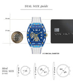 Guess Phoenix Analog Blue Dial White Silicone Strap Watch For Men - GE0499G6 Authentic Buy Shop Now