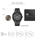 Guess Duke Glitz Crystals Black Dial Black Steel Strap Watch For Men - GW0576G3 Authentic Buy Shop Now