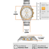Michael Kors Accelerator Chronograph White Dial Silver Steel Strap Watch For Men - MK9112 Authentic Buy Shop Now