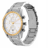 Michael Kors Accelerator Chronograph White Dial Silver Steel Strap Watch For Men - MK9112 Authentic Buy Shop Now