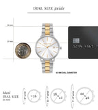 Michael Kors Blake Analog Silver Dial Two Tone Steel Strap Watch for Women - MK9134 Authentic Buy Shop Now
