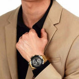 Maserati Traguardo Skeleton Black Dial Gold Steel Strap Watch For Men - R8873612058 Authentic Buy Shop Now
