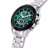 Maserati Traguardo Chronograph Green Dial Silver Steel Strap Watch For Men - R8873612060 Authentic Buy Shop Now