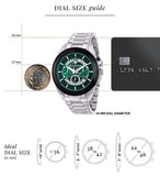 Maserati Traguardo Chronograph Green Dial Silver Steel Strap Watch For Men - R8873612060 Authentic Buy Shop Now