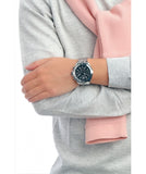 Guess Surge Chronograph Black Dial Silver Steel Strap Watch for Men - W1258G1 Authentic Buy Shop Now