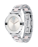 Movado Bold Silver Dial Two Tone Steel Strap Watch for Women - 3600702 Authentic Buy Shop Now