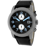 Marc Jacobs Larry Chronograph Black Dial Black Leather Strap Watch for Men - MBM5054 Authentic Buy Shop Now