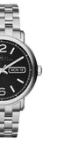 Marc Jacobs Fergus Black Dial Silver Steel Strap Watch for Men - MBM5075 Authentic Buy Shop Now