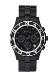 Marc Jacobs Blade Chronograph Black Dial Black Steel Strap Watch for Women - MBM3083 Authentic Buy Shop Now