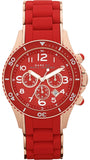 Marc Jacobs Rock Chronograph Red Dial Red Silicone Strap Watch for Women - MBM2577 Authentic Buy Shop Now