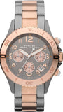 Marc Jacobs Marc Chronograph Grey Dial Two Tone Steel Strap Watch for Men - MBM3157 Authentic Buy Shop Now