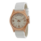 Marc Jacobs Baby Dave White Dial White Leather Strap Watch for Women - MBM1260 Authentic Buy Shop Now