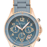 Marc Jacobs Rock Chronograph Grey Dial Grey Silicone Strap Watch for Women - MBM2550 Authentic Buy Shop Now