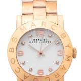 Marc Jacobs Amy White Dial Rose Gold Steel Strap Watch for Women - MBM3077 Authentic Buy Shop Now