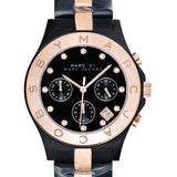Marc Jacobs Blade Chronograph Grey Dial Two Tone Steel Strap Watch for Women - MBM3180 Authentic Buy Shop Now