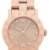 Marc Jacobs Amy Glitz Brown Dial Rose Gold Steel Strap Watch for Women - MBM3221 Authentic Buy Shop Now