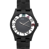 Marc Jacobs Henry Skeleton Black Dial Black Steel Strap Watch for Women - MBM3265 Authentic Buy Shop Now