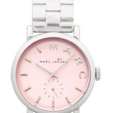 Marc Jacobs Baker Pink Dial Silver Steel Strap Watch for Women - MBM3280 Authentic Buy Shop Now