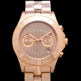 Marc Jacobs Blade Chronograph Brown Dial Rose Gold Steel Strap Watch for Women - MBM3308 Authentic Buy Shop Now