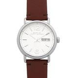 Marc Jacobs Fergus White Dial Brown Leather Strap Watch for Women - MBM8649 Authentic Buy Shop Now