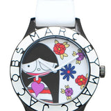 Marc Jacobs Miss Marc Flower White Dial White Silicone Strap Watch for Women - MBM5513 Authentic Buy Shop Now
