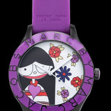 Marc Jacobs Marc White Dial Purple Silicone Strap Watch for Women - MBM5514 Authentic Buy Shop Now