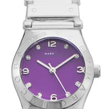 Marc Jacobs Amy Purple Dial Silver Steel Strap Watch for Women - MBM8560 Authentic Buy Shop Now