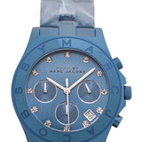 Marc Jacobs Blade Chronograph Blue Dial Blue Steel Strap Watch for Women - MBM8581 Authentic Buy Shop Now